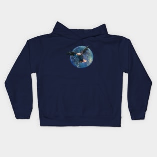 Eagle Moon of Freedom Kids Hoodie